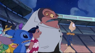 Stitch, Lilo, Jumba, and Pleakley size up their match.